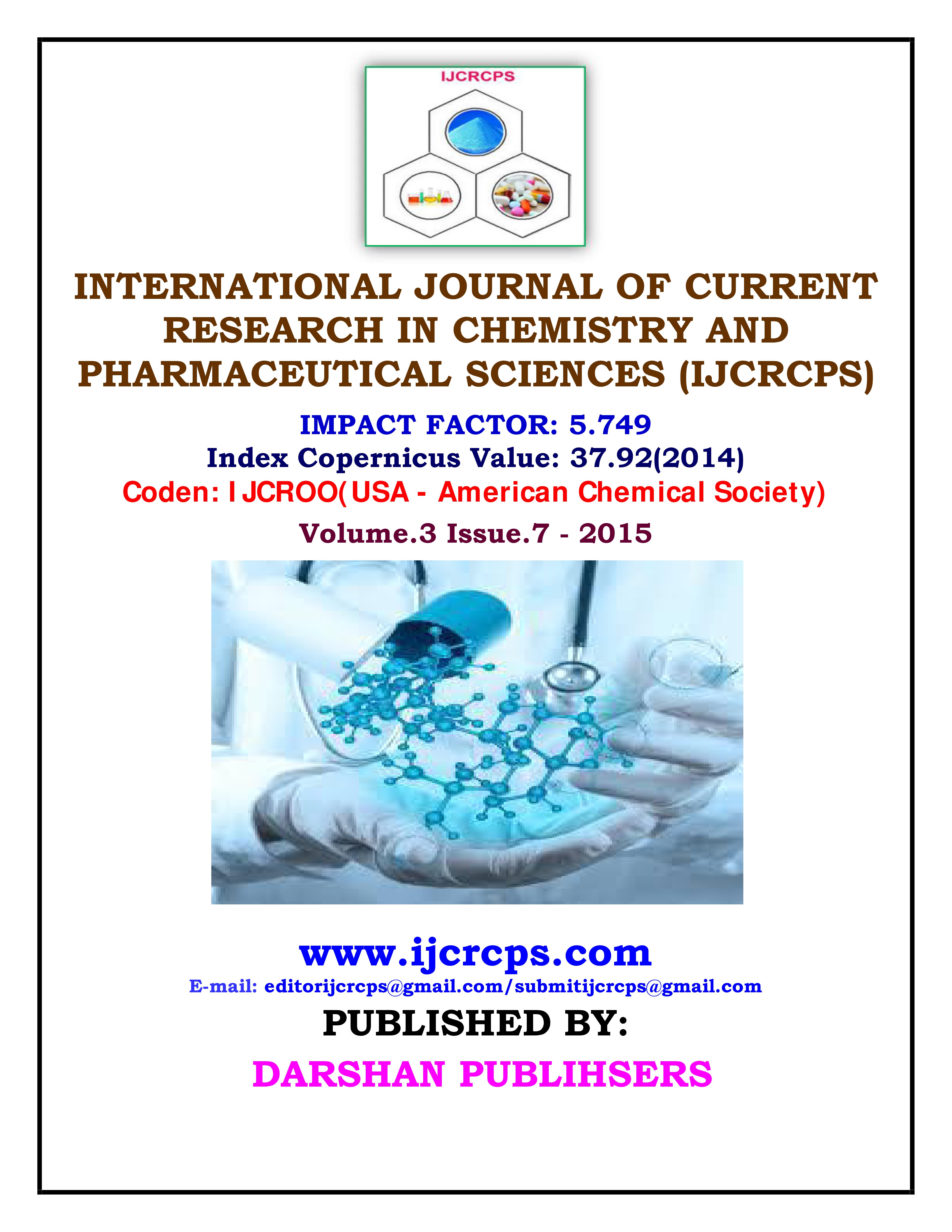 Int. J. Curr. Res. Chem. Pharm. Sci.